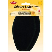 Kleiber 18 x 10 cm Patchs Simili Daim Grands, 1 Paire, Noir