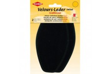 Kleiber 18 x 10 cm Patchs Simili Daim Grands, 1 Paire, Noir