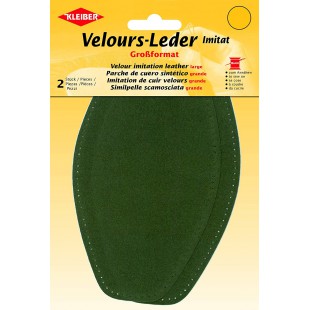 Kleiber 18 x 10 cm Patchs Simili Daim Grands, 1 Paire, Vert Olive
