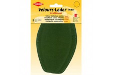 Kleiber 18 x 10 cm Patchs Simili Daim Grands, 1 Paire, Vert Olive