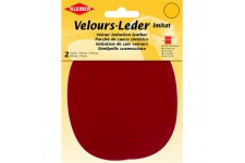 12.5 x 10 cm Patchs a  Coudre Simili Daim pour Genoux/Coudes ovales, Rouge