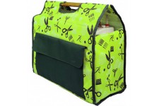 Sac de Machine a  Coudre, Polyester, Kiwi/Grau, 43 x 41 x 21 cm