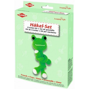 Kleiber + Co.GmbH Hakelset/Frosch Kit Crochet/Grenouille, Polyester, Vert, 25 x 11 cm