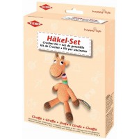 Kleiber + Co.GmbH Hakelset Kit de crochet/girafe, Polyester, Orange, 30 x 6 cm