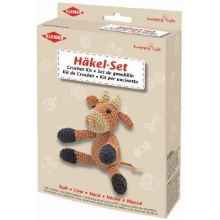 Kleiber + Co.GmbH Hakelset/Kuh Kit Crochet/Vache, Polyester, Marron, 18 x 8 cm