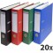 Lot de 20 : Exacompta - ref. 918400B - classeurs a levier A4 - Dos de 75 mm - Mecanique 80 mm - Dimensions exterieures : 31,8 