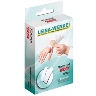 'LEINA-WERKE Ref 75405 Kit de Pansements"Sensitiv, 20 pieces Blanc