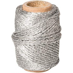 Knorr Prandell Cordon decoratif metallique argente - 20 m