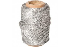 Knorr Prandell Cordon decoratif metallique argente - 20 m