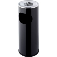 h2516095 - Cendrier en metal STAND avec cuve Noir