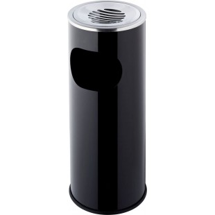 h2516095 - Cendrier en metal STAND avec cuve Noir