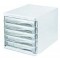 Module de classement a  tiroirs Format A4/C4 5 tiroirs Blanc/transparent