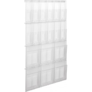 porte brochures Attire 6 x DIN A4 avec 12 x Transparent Format 1/3 DIN A4