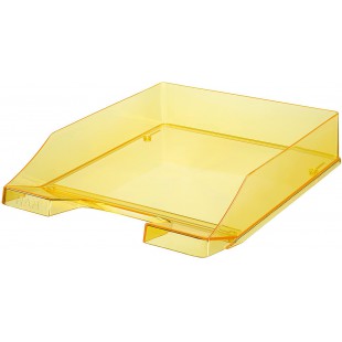 Lot de 6 : Standard C4 Taille empilable Corbeille a courrier - Transparent Jaune