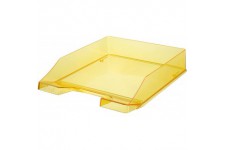 Lot de 6 : Standard C4 Taille empilable Corbeille a courrier - Transparent Jaune