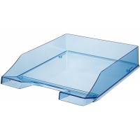 Lot de 6 : STANDARD C4Taille empilable Corbeille a courrier-Bleu Transparent