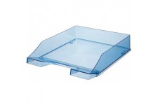 Lot de 6 : STANDARD C4Taille empilable Corbeille a courrier-Bleu Transparent