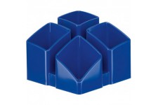 17450-14 Pot a  crayon Scala avec 4 compartiments 125 x 100 x 125 mm (Bleu/noir)