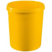 Corbeille a Papier Jaune Grip-Coller Perforer Relier
