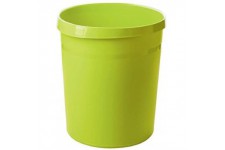 Corbeille a papier GRIP - 15 corbeilles, corbeille a papier elegante, chic et robuste, capacite 18 litres, lemon, 