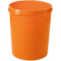 Corbeille a papier GRIP - 15 corbeilles, corbeille a papier elegante, chic et robuste, capacite 18 litres, orange,