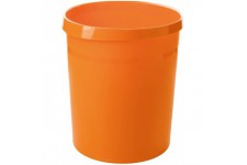 Corbeille a papier GRIP - 15 corbeilles, corbeille a papier elegante, chic et robuste, capacite 18 litres, orange,