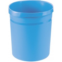 Corbeille a papier GRIP - 15 corbeilles, corbeille a papier elegante, chic et robuste, capacite 18 litres, azzurro