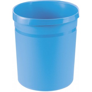 Corbeille a papier GRIP - 15 corbeilles, corbeille a papier elegante, chic et robuste, capacite 18 litres, azzurro