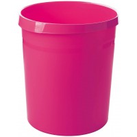 Corbeille a papier GRIP - 15 corbeilles, corbeille a papier elegante, chic et robuste, capacite 18 litres, fucsia,