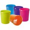 Corbeille a papier GRIP - 15 corbeilles, corbeille a papier elegante, chic et robuste, capacite 18 litres, fucsia,