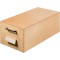 1006, boite a  fiches en bois DIN A6 horiz., pour 1.500 fiches, fond metallique/separateur, bois naturel