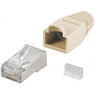 connecteur RJ45 CAT 5e blindé avec Strain-Relief Boot