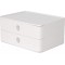 1120-12 SMART-BOX ALLISON Boite de rangement empilable avec 2 tiroirs snow white