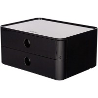 1120-13 SMART-BOX ALLISON Boite de rangement empilable avec 2 tiroirs jet black