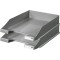 Lot de 10 : Classic Bac a courrier empilable DIN A4/C4 Gris fonce moderne
