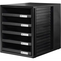 1401-13 Module de rangement 5 tiroirs ouverts pour C4, 275 x 320 x 330 mm (Noir) (Import Allemagne)