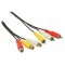 Câble vidéo composite 3x RCA Mâles - 3x RCA Femelle 2.00 m Noir