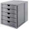 14508-18 SYSTEM BOX KARMA Ensemble Tiroir, Design Innovant et Attrayant, certifie BLUE ANGEL avec 5 Tiroirs Fermes, Gris eco