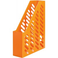 Porte-revues classique, format DIN A4/C4avec fenetre et doigt Support elegant couleur orange