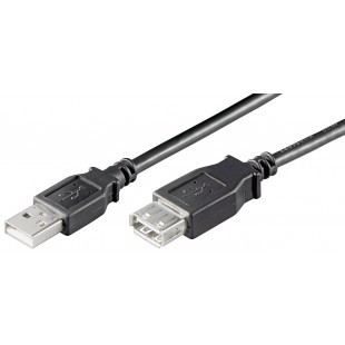 Cable USB Mâle Femelle 2.0 noir 3m