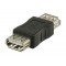 Adaptateur USB 2.0 Une Femelle - Une Femelle Noir