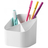 Mutlipot Re-X-LOOP - dites oui au 100% recycle, design moderne et jeune, pour toutes les petites fournitures de bureau, blanc, 1