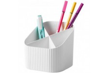 Mutlipot Re-X-LOOP - dites oui au 100% recycle, design moderne et jeune, pour toutes les petites fournitures de bureau, blanc, 1