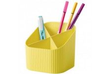 Mutlipot Re-X-LOOP - dites oui au 100% recycle, design moderne et jeune, pour toutes les petites fournitures de bureau, jaune, 1