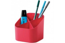 Mutlipot Re-X-LOOP - dites oui au 100% recycle, design moderne et jeune, pour toutes les petites fournitures de bureau, rouge, 1
