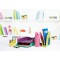 Mutlipot Re-X-LOOP - dites oui au 100% recycle, design moderne et jeune, pour toutes les petites fournitures de bureau, lila, 17