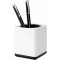 17653-32, pot a  crayons i-line, elegant et esthetique accessoire de qualite premium, blanc noir