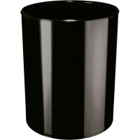 1814-F-13, corbeille a  papier anti-feu ignifuge, difficilement inflammable, sure, elegante, qualite premium, 13 litres, noir