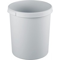 1834-11, corbeille a  papier KLASSIK, elegante et pratique, extra-stable avec auges de prehension, 30 litres, gris clair