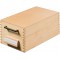 507, boite a  fiches en bois DIN A7 horiz., 900 fiches, fond metallique et separateur metallique, bois naturel